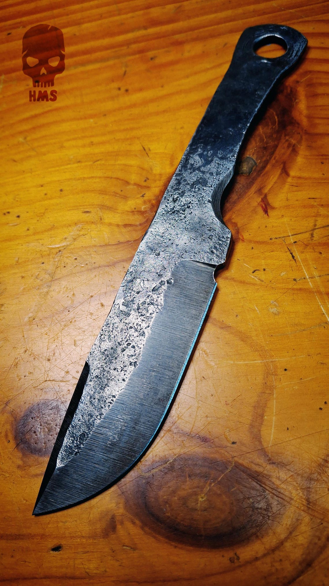 Hand Forged Drop Point Knife - Etsy