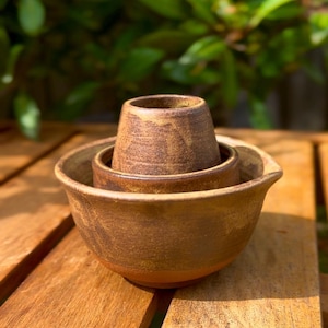 Handmade ceramic matcha tea set, matte matcha