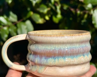 Tazas de cerámica hechas a mano, ola de sorbete