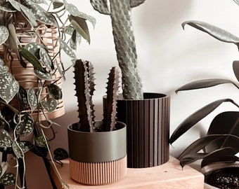 Nordic Plant Pot (NEW DARK CEDAR) Mid-century plant pot | Scandinavian inspired planter