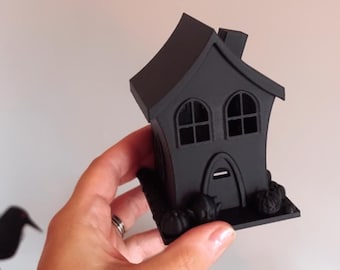 Copertura per lumino a LED a tema casa spettrale: decorazione da tavolo per Halloween, casa stregata