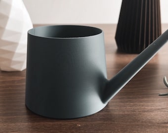 The Tiny Watering Can in green, blue, pink, yellow, white, black, olive green | 3D Printed Minimalist Indoor Small Watering Can