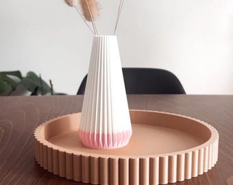 Bandeja decorativa nórdica / Decoración moderna con textura para el hogar / Bandeja minimalista