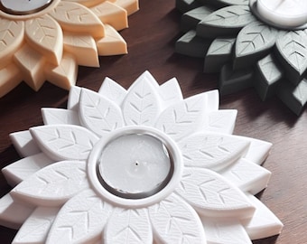Flower Tealight Holder: Autumn Table Decor