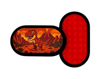 T-Rex Fidget Slider: Diamond or Ribbed Texture, Clicky or Silent