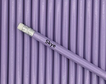 Pastel Purple Personalized Pencils: Custom Engraved, #2 Lead
