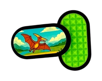 Pterodactyl Fidget Slider: Clicky, or Silent - Made in USA