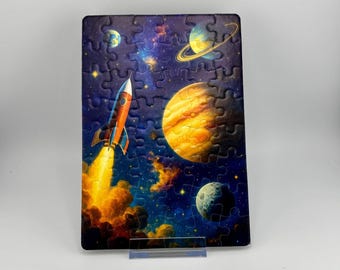Space Rocket Puzzle – 48-Piece 7.5″ × 5″