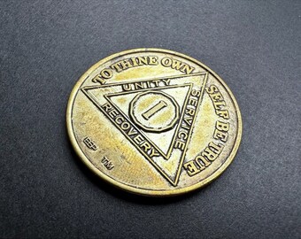 Personalised Sobriety Recovery Token Chip Gift. Custom Hand - Etsy