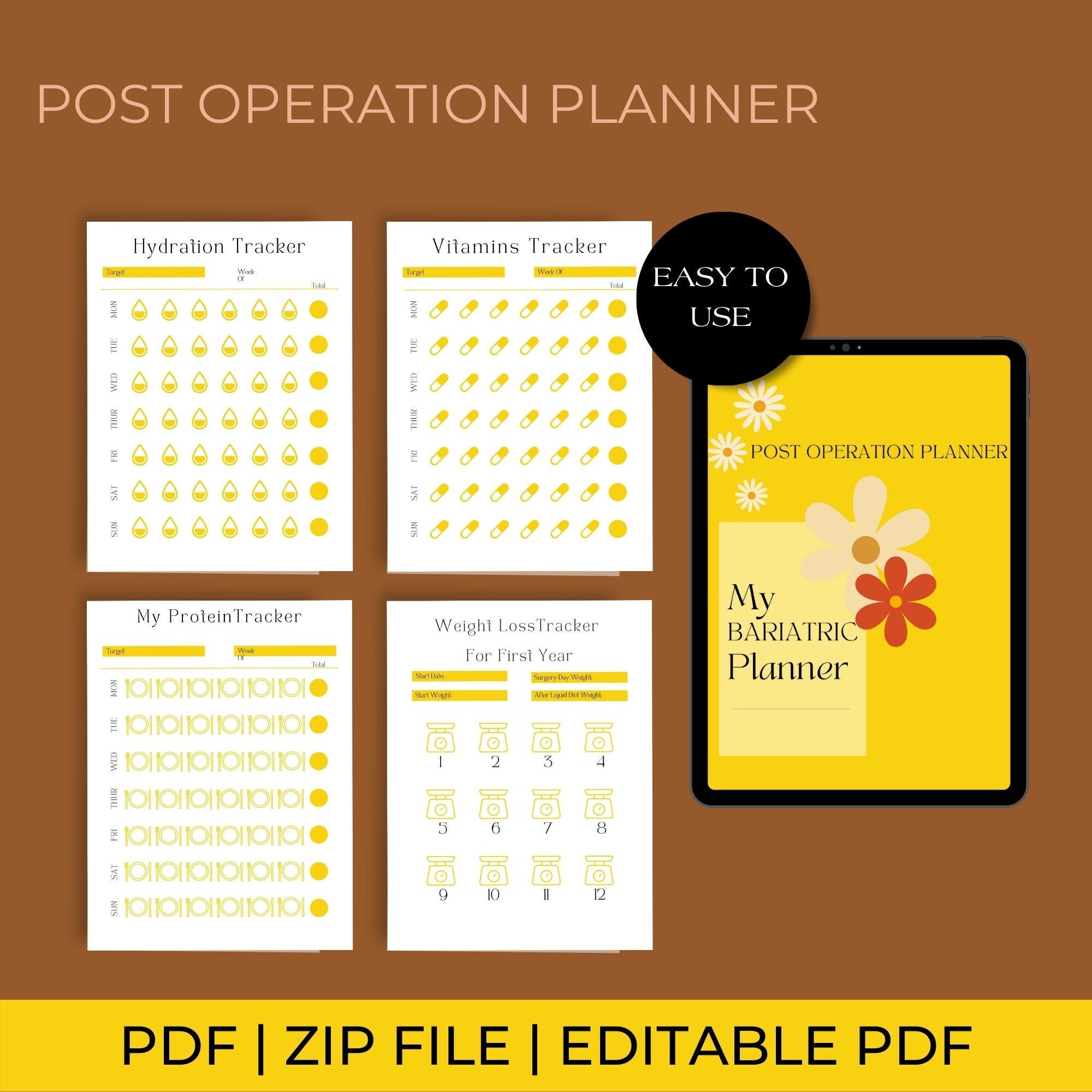 Bariatric Post Operation Tracker,postop Bariatric Sleeve Planner
