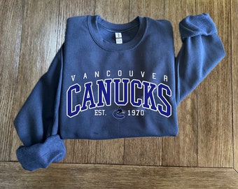 Vancouver Canucks Team Sweater,  Vintage Vancouver Canucks Sweatshirt, Hockey Fan, Hockey Sweatshirt, Canucks Hoodie, Vancouver Hockey Shirt