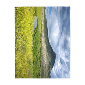 Velveteen Microfiber Blanket (Two-sided print) Colorado Mountain 1