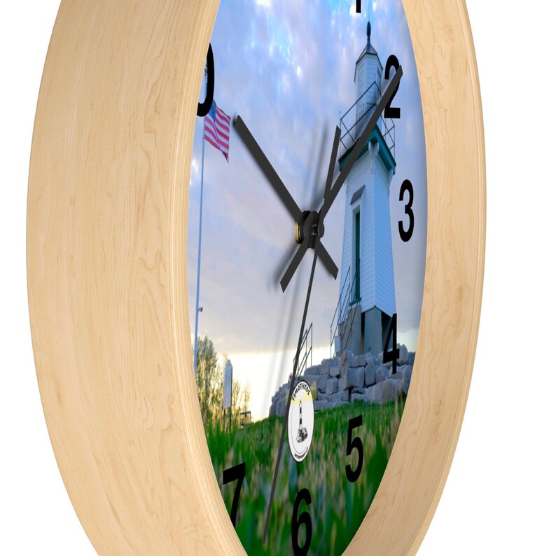 Custom Black Wall Clock Featuring a Photograph of a Beautiful Etsy
