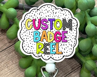 Custom Badge Reel, Custom Badge Reel For Work Id Badge, Custom Logo Badge, Teacher Gift, Nurse Badge Holder, Create Your Own Badge Reel