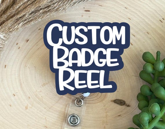 Custom Badge Reel, Custom Badge Reel For Work Id Badge, Custom Logo Badge, Teacher Gift, Nurse Badge Holder, Create Your Own Badge Reel