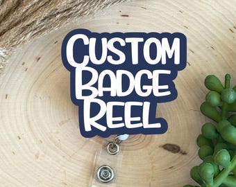Custom Badge Reel, Custom Badge Reel For Work Id Badge, Custom Logo Badge, Teacher Gift, Nurse Badge Holder, Create Your Own Badge Reel