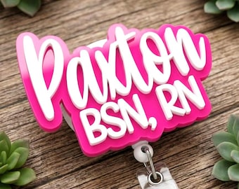 BSN RN Badge Reel, Personalized RN Nurse Badge Holder
