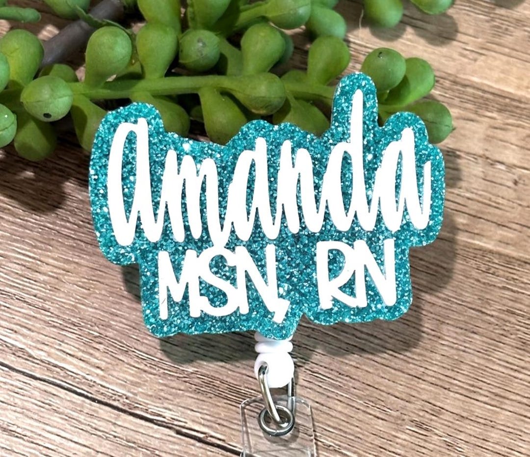 Rn Msn Initals MSN RN Badge Reel, Personalized RN Nurse Badge Holder - Etsy