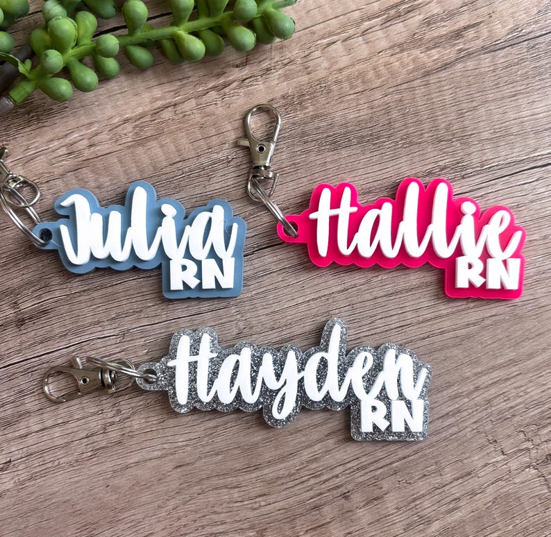 Personalized Nurse Keychain, Nurse Gift, Nursing Assistant Key Chain ...