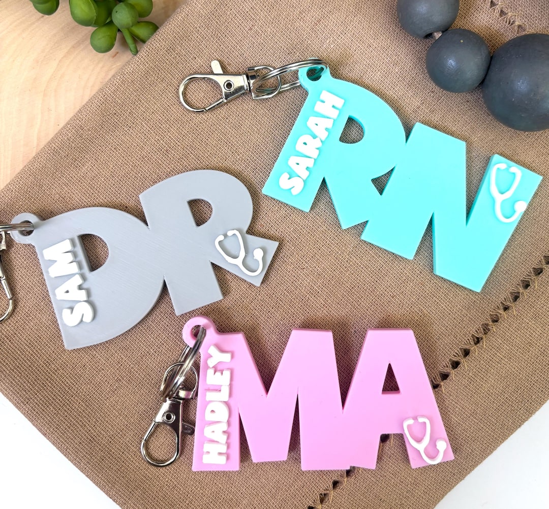Nurse Keychain, Customized RN Gift, Personalized Nurse Gift, Nurse Bag ...
