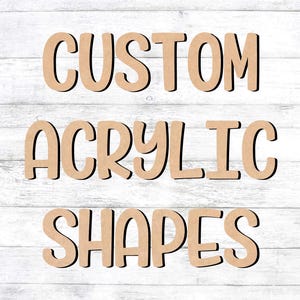 Custom Acrylic Blanks, Clear Custom Cut Shape Blanks for Keychains, Bag Charms, Badge Reel Blank, Keychains, DIY for Resin, Epoxy, Vinyl