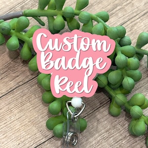Custom Badge Reel, Custom Badge Reel For Work Id Badge, Custom Logo Badge, Teacher Gift, Nurse Badge Holder, Create Your Own Badge Reel