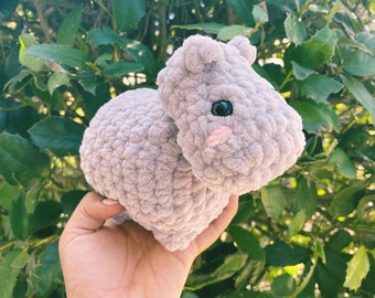 Crochet Hippo | Crochet Soft Chubby Hippo