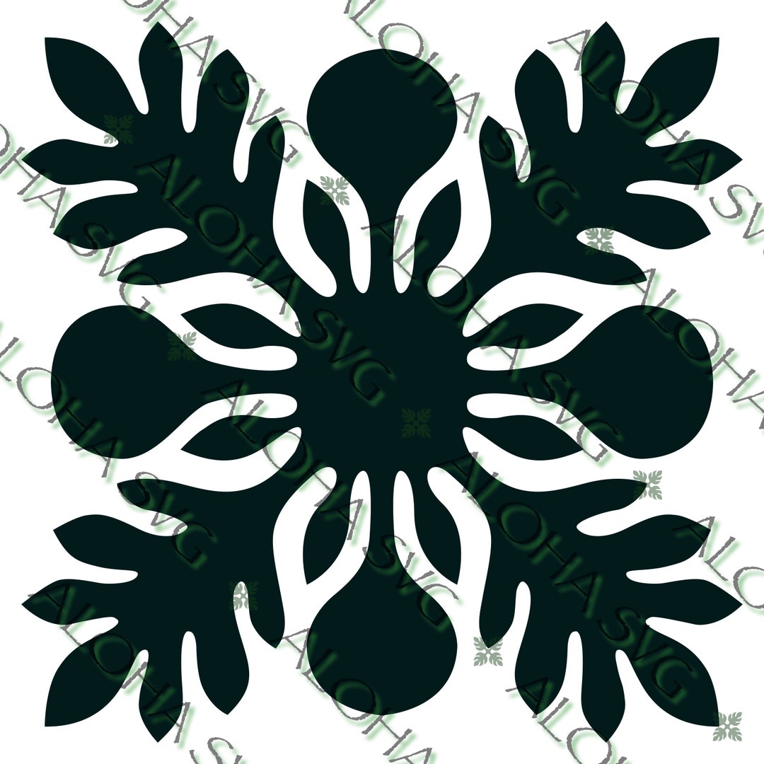 Ulu3 Hawaiian Quilt Block Design SVG/PDF/PNG Etsy