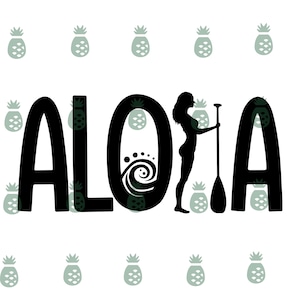 Exclusive! Aloha Paddler Wahine  SVG/PNG/PDF