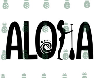 Exklusiv! Aloha Paddler Wahine SVG / PNG / PDF