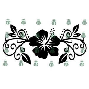 Hibiscus Scroll SVG