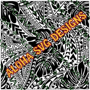 PNG/SVG Monstera Polynesian Tribal Background Design