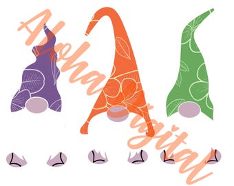 Hawaiian Print Fall Gnomes PNG w/Free Gift!