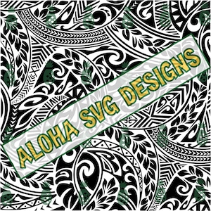 X-Large Polynesian Tribal Background SVG/PNG/PDF