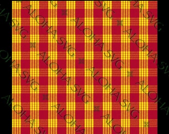 New! Hawaiian Red & Yellow Palaka Background PNG
