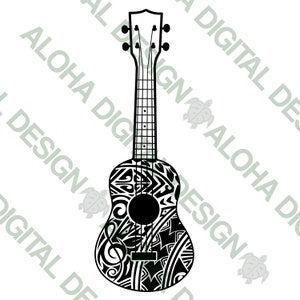 Tribal Ukulele SVG/PNG