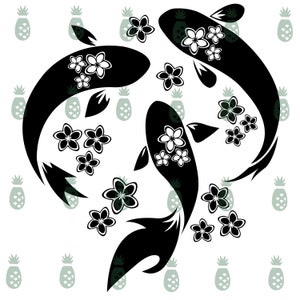 Koivissen met Plumeria SVG