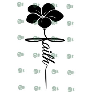 DIGITALE Plumeria FAITH Script SVG