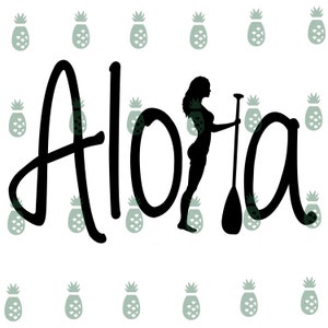 Original Aloha Paddler Girl Design SVG/PNG/PDF