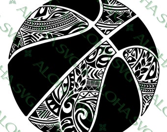Polynesian Tribal Basketball PNG