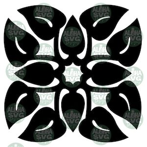 Bloc de courtepointe hawaïen Anthurium SVG/PDF/PNG