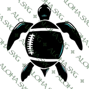 Hawaiian  Football Sea Turtle (Honu) SVG/PNG