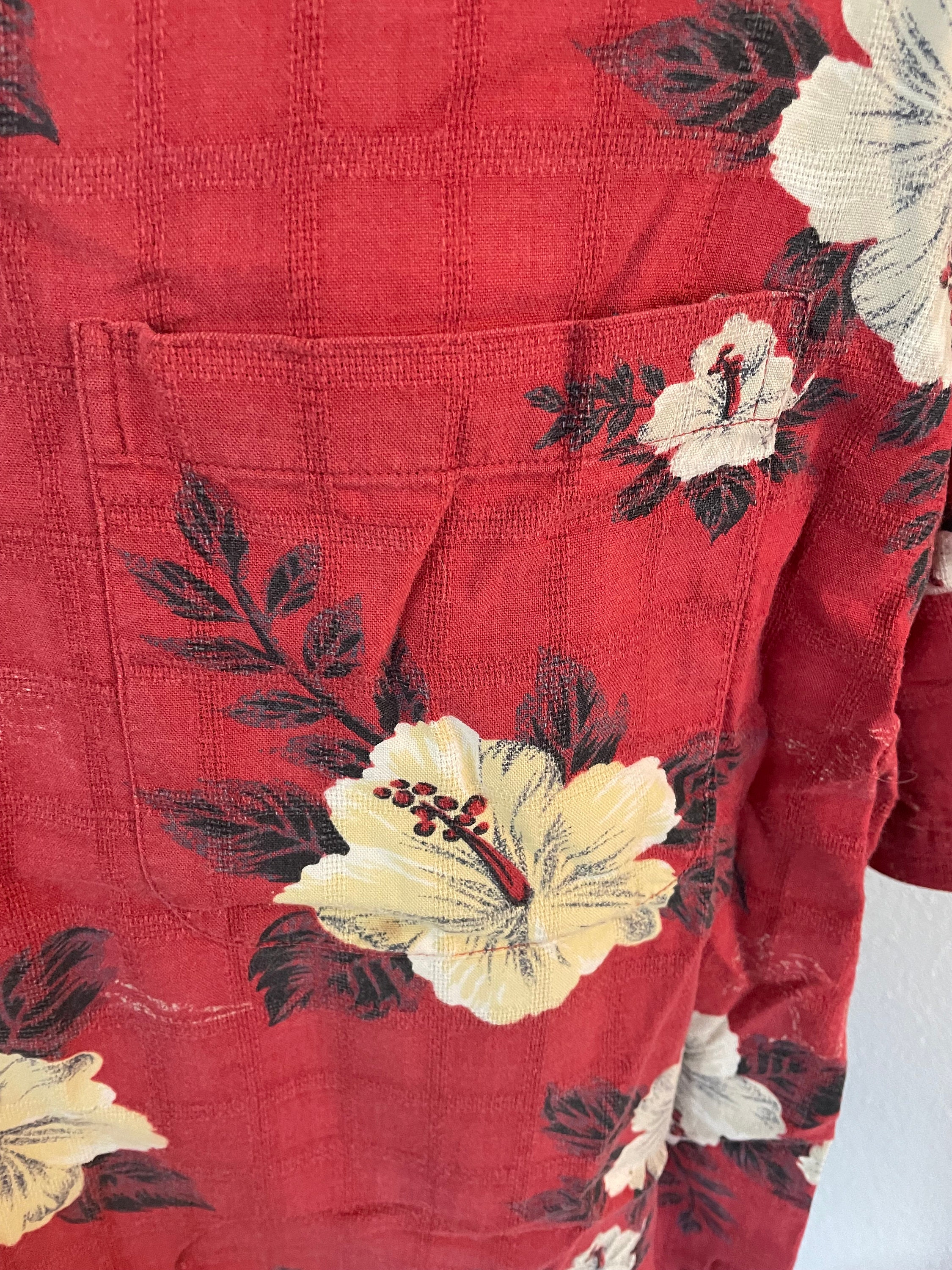 Palm Island Clothing Co Men's Large Cotton Rayon Short Sleeve Floral