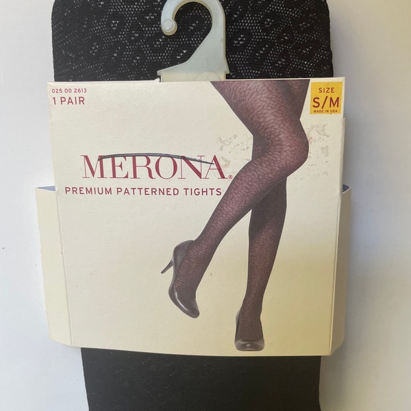 Merona Premium Patterned S/M Sheer Opaque Animal Ebony Tights