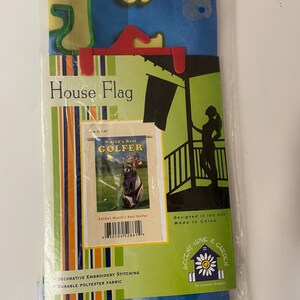 28 X 40 Inch World&#39;s Best Golfer House Flag With Decorative Embroidery Stitching Durable Polyester Fabric