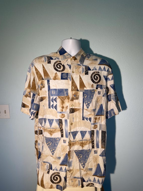 Alan Stuart Medium Front Button Pocket Short Slee… - image 1