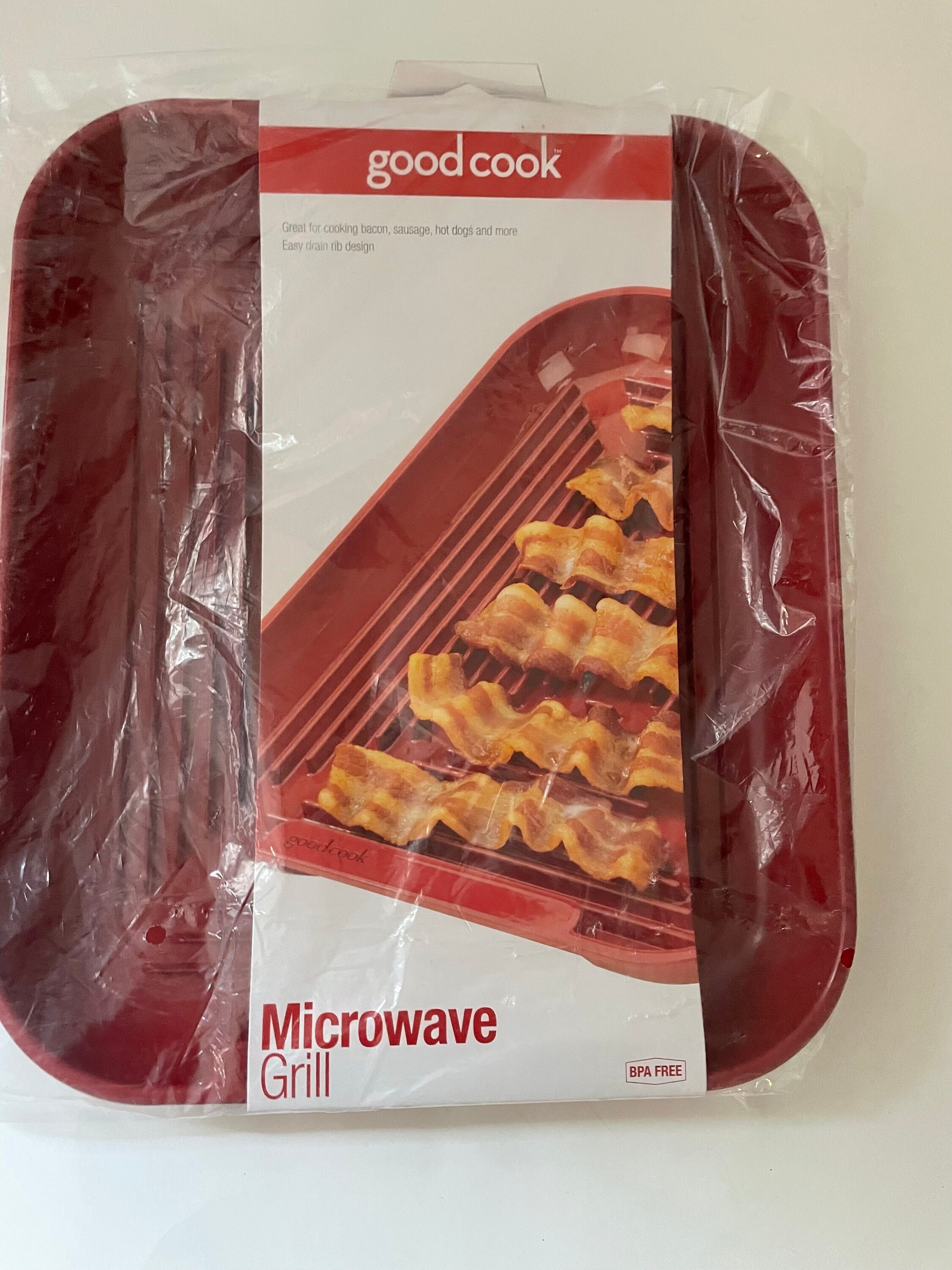 BPA Free Microwave Grill for Bacon Sausage Hot Dogs With Easy Drain Rib ...