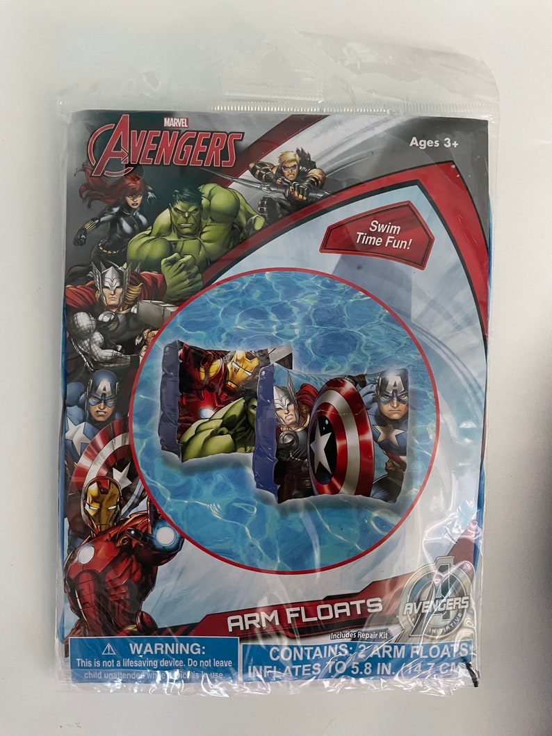 Marvel Avengers Swim Time Fun One Pair of Arm Floats Includes Repair ...