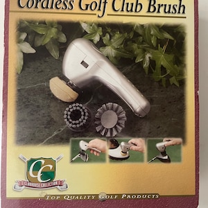 Cordless Golf Club Brush: 3 Interchangeable Attachments