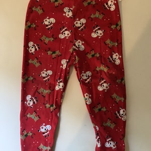 Unisex Red Ho Ho Ho..Reindeer Santa Claus Size 18 M Sleepwear Bottoms With Elastic Band